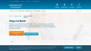 Online and Phone Banking - Bank of Ireland UK - Banking 365 Portal