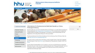 
                            4. Online-Anmeldeverfahren zu Klausuren - Universität Düsseldorf - Studierende Portal Hhu