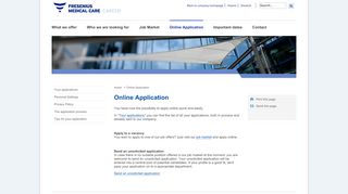 
Online Application - Fresenius Medical Care - Career
