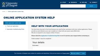 
                            8. Online application system help - University of Glasgow - Glasgow Application Portal