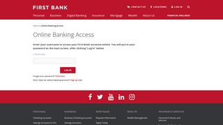 Online Banking Access  First Bank