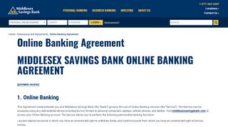 
                            7. Online Banking Agreement — Middlesex Savings Bank ... - Middlesex Savings Bank Online Banking Portal