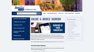 Online Banking  BancFirst of Oklahoma