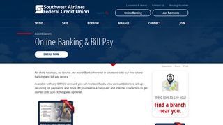 
                            6. Online Banking & Bill Pay | Southwest Airlines Federal Credit ... - South West Slopes Credit Union Online Banking Portal Page