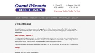 
                            8. Online Banking | Central Wisconsin Credit Union - Wisconsin Credit Union Portal