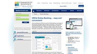 
                            8. Online Banking - Community Resource Credit Union - South West Slopes Credit Union Online Banking Portal Page