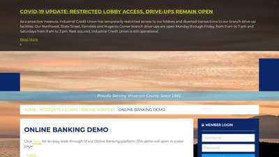 Online Banking Demo — Industrial Credit Union