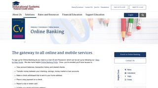 Online Banking  Educational Systems Federal Credit Union