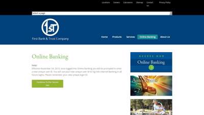 Online Banking  First Bank & Trust Company