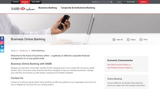 Online Banking | Get in Touch| SABB Bank KSA - Sabb Com Portal