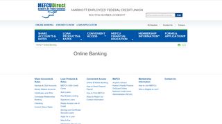 
                            3. Online Banking | Marriott Employees Federal Credit Union - US - Mefcu Portal