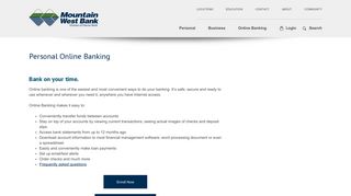
Online Banking | Mobile Deposits | Mountain West Bank ...  

