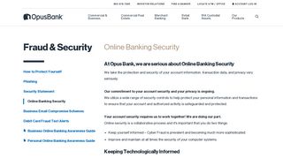 
                            5. Online Banking Security - Opus Bank - Opus Bank - Opus Bank Personal Online Banking Portal