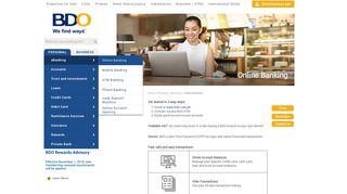 Online Banking Services | BDO Unibank, Inc. - Beo Portal