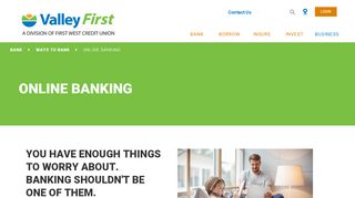 
                            4. Online Banking - Valley First - Valley First Online Portal