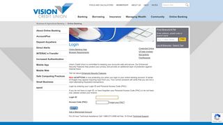 
                            8. Online Banking - Vision Credit Union - Block Vision Online Portal