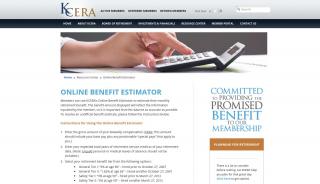 Online Benefit Estimator | KCERA - Kcera Member Portal