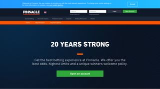 
Online Betting Promotions at Pinnacle - Winners Welcome!  
