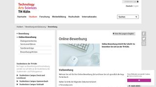 
                            1. Online-Bewerbung - TH Köln - Th Köln Online Portal