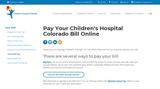
Online Bill Pay | Children's Hospital Colorado
