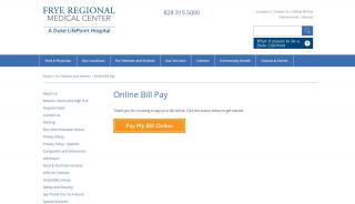 
                            4. Online Bill Pay | Frye Regional Medical Center - Lpnt Frye Regional Patient Portal