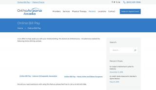 
                            5. Online Bill Pay - OrthoArizona – Arcadia - Orthoarizona Patient Portal