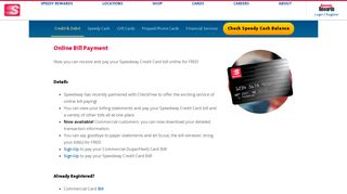 
                            2. Online Bill Pay - Speedway - Speedy Rewards Credit Card Portal
