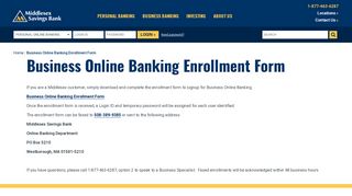 
                            8. Online Business Banking Enrollment — Middlesex Savings ... - Middlesex Savings Bank Online Banking Portal