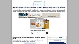 
                            2. (ONLINE) Coe1.annauniv.edu Anna university results 2018 ... - Anna University Student Portal Portal