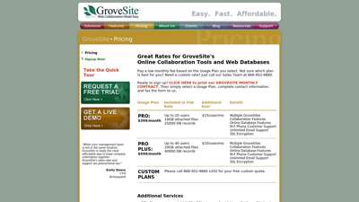 Online Collaboration Tools and Web Databases - GroveSite