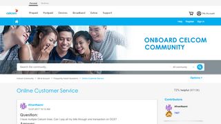 
                            5. Online Customer Service - Celcom Community - Www Celcom Com My Portal