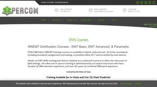 
                            2. Online EMS Courses & Tuition Signup Options - PERCOM ... - Percom Online Student Portal