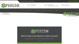 
                            8. Online EMT & Paramedic Training School - Live Instructors ... - Percom Online Student Portal