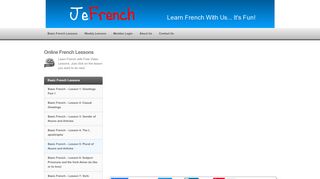 
                            4. Online French Lessons - Free video lessons - JeFrench - Www Jefrench Com Portal