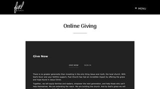
                            8. Online Giving - Fuel Church - Giving Fuel Portal