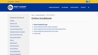 
                            5. Online Gradebook - West Albany High School - Pinnacle Online Gradebook Portal