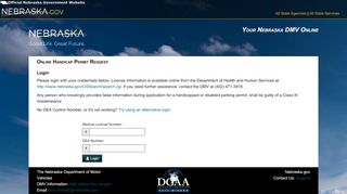 
                            6. Online Handicap Permit Request | Nebraska DMV - Dmv Provider Portal