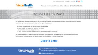 
                            1. Online Health Portal | AccuHealth Group - Accuhealth Portal
