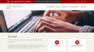 
                            5. Online High School Learning – | The University of Alabama - Access Distance Learning Alabama Portal