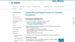 Online HR and Payroll Access for Swedish Employees ... - Shs Payroll Portal