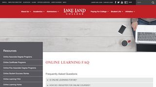 
                            6. Online Learning FAQ – Lake Land College - Lake Land College Canvas Portal