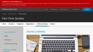 
                            7. Online Learning | Part-Time Studies | Niagara College - Ontario Learn Portal