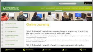 Online Learning  SUNY Adirondack