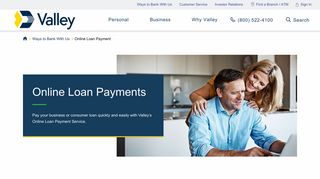 
                            1. Online Loan Payments - Valley National Bank - Valley National Bank Auto Loan Portal