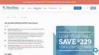 
                            4. Online MCAT Classes & Courses | Next Step Test Prep - Nextstep Portal Mcat