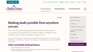 
                            1. Online & Mobile Banking - Chelsea Groton Bank - Chelsea Groton Bank Online Banking Portal