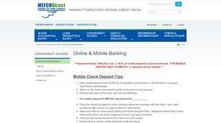 
                            2. Online & Mobile Banking - Convenient Access | Marriott ... - Mefcu Portal