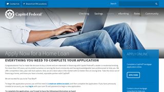
                            4. Online Mortgage Application - Capitol Federal - Blue Letter Loans Portal