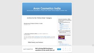 
                            6. Online Order | Avon Cosmetics India - Avon Representative Portal India
