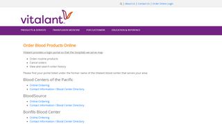 
                            3. Online Ordering - Vitalant Hospitals - Bonfils Customer Portal